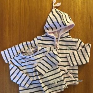 Week-end a la mer sweatshirt and shirt set 6mo